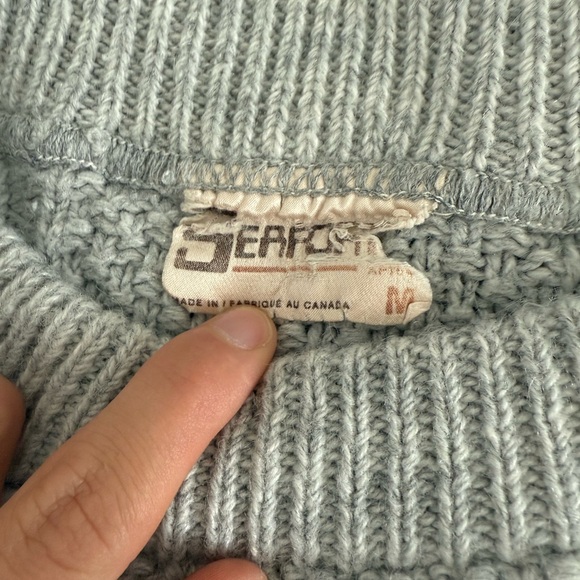 Sears Light Gray Knit Sweater - Picture 2 of 2